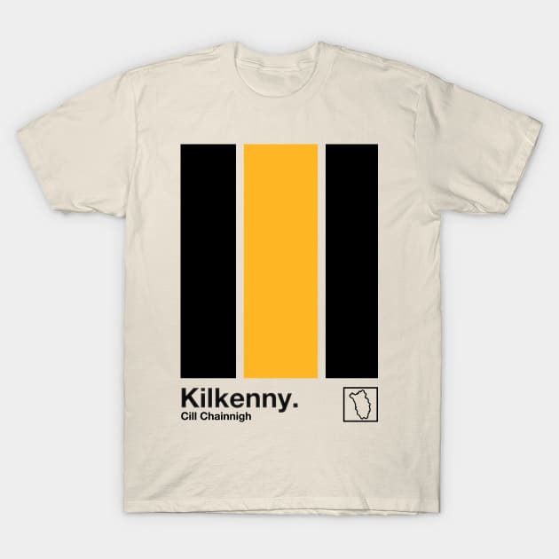 County Kilkenny / Original Retro Style Minimalist Poster Design T-Shirt by feck!